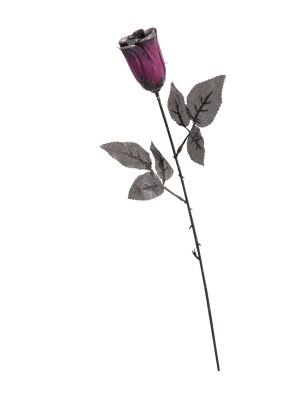 Rose noire et violette pailletée