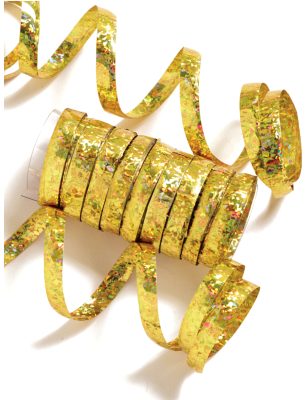 Rouleau de 10 serpentins dorés métallique 1