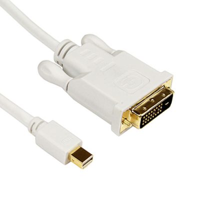 Mobigear - Câble Mini DisplayPort vers DVI 1.8 mètres - Blanc
