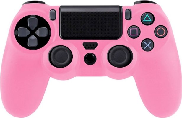 Mobigear Classic - Coque Playstation 4 controller Thin Coque en Silicone Souple - Rose