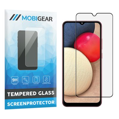 Mobigear Premium - Samsung Galaxy A02s Verre trempé Protection d'écran - Compatible Coque - Noir