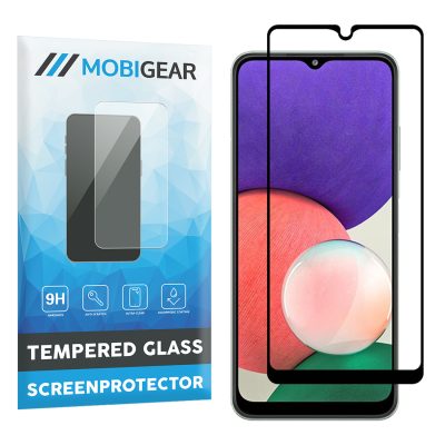 Mobigear Premium - Samsung Galaxy A22 5G Verre trempé Protection d'écran - Compatible Coque - Noir