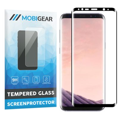 Mobigear Premium - Samsung Galaxy S8 Plus Verre trempé Protection d'écran - Compatible Coque - Noir