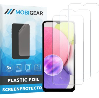 Mobigear - Samsung Galaxy A03s Protection d'écran Film - Compatible Coque (Lot de 3)