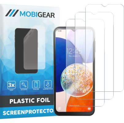 Mobigear - Samsung Galaxy A14 Protection d'écran Film - Compatible Coque (Lot de 3)