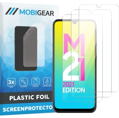 Mobigear - Samsung Galaxy M21 Protection d'écran Film - Compatible Coque (Lot de 3)