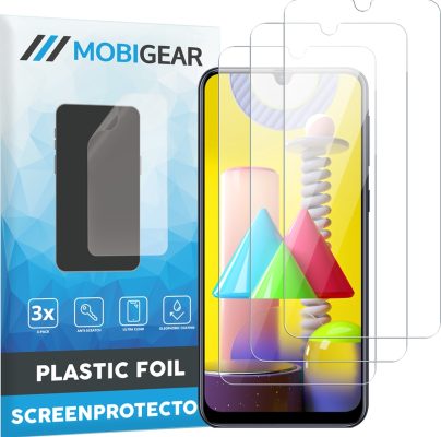 Mobigear - Samsung Galaxy M31 Protection d'écran Film - Compatible Coque (Lot de 3)