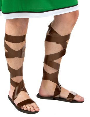 Sandales romaines marrons adulte