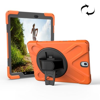 Mobigear SureGrip XGuard - Coque Samsung Galaxy Tab S3 9.7 Coque Arrière Rigide Antichoc + Support Amovible - Orange