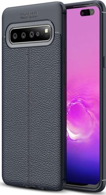 Mobigear Luxury - Coque Samsung Galaxy S10 5G Coque arrière en TPU Souple - Bleu