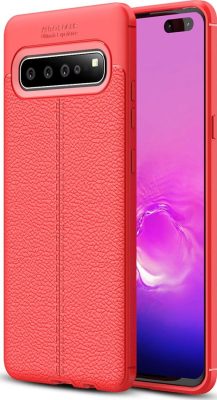 Mobigear Luxury - Coque Samsung Galaxy S10 5G Coque arrière en TPU Souple - Rouge