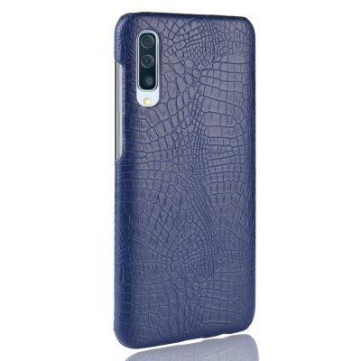 Mobigear Croco - Coque Samsung Galaxy A70 Coque Arrière Rigide - Bleu