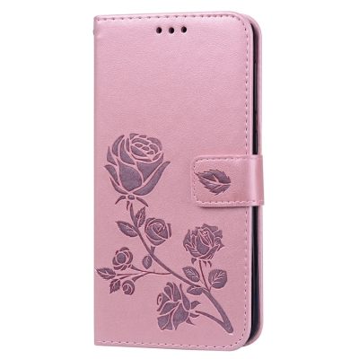 Mobigear Flowers - Coque Samsung Galaxy A10 Etui Portefeuille - Rose doré