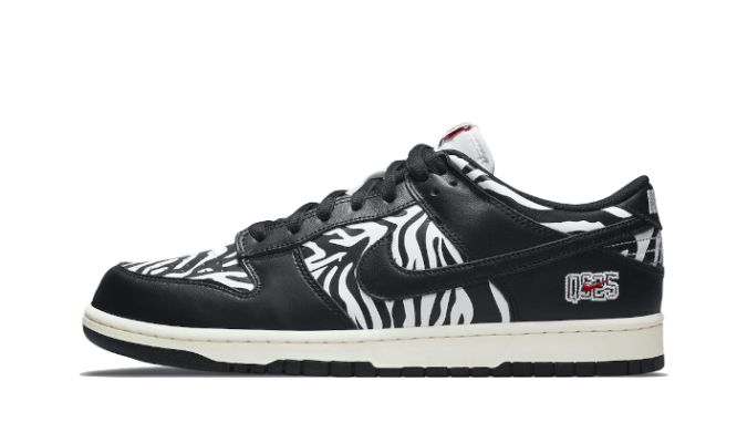 Nike Sb Dunk Low Quartersnacks Zebra