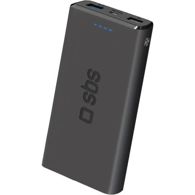 SBS Fast Charge - Batterie externe Double USB 10.000 mAh - Noir