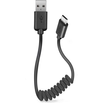 SBS Spiral - Câble USB-A vers Micro USB 0.5 mètre - Noir