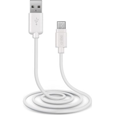 SBS - Câble USB-A vers Micro USB 1 mètre - Blanc