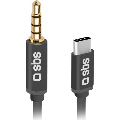 SBS - Câble USB-C vers AUX 3.5mm 1 mètre - Noir