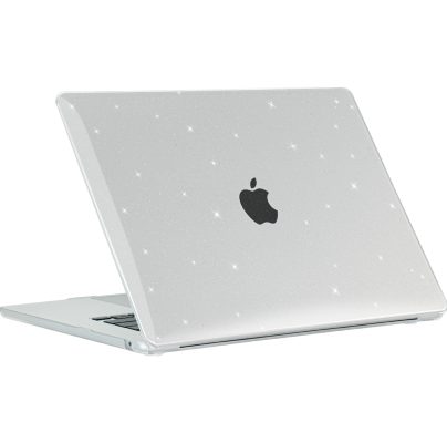 Mobigear Sparkle - Apple MacBook Air 15 Pouces (2023) Coque MacBook Rigide - Blanc
