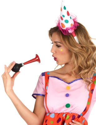 Serre-tête mini chapeau clown multicolore adulte