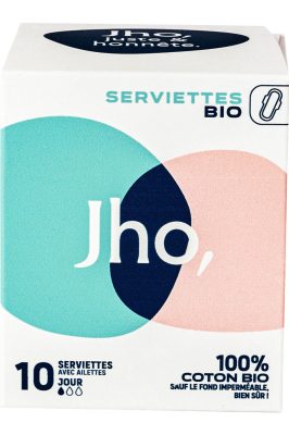 Serviettes hygiéniques avec ailettes bio - Jour                                - Jho