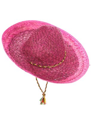Sombrero mexicain rose adulte