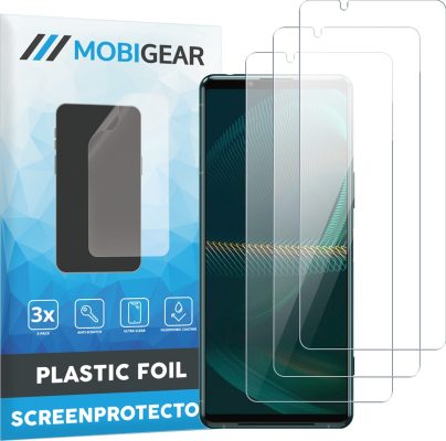 Mobigear - Sony Xperia 5 III Protection d'écran Film - Compatible Coque (Lot de 3)