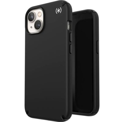 Speck Presidio2 Pro - Coque Apple iPhone 14 Coque Arrière Rigide Antichoc Compatible MagSafe - Noir