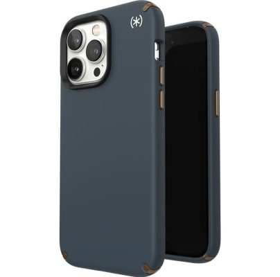 Speck Presidio2 Pro - Coque Apple iPhone 14 Pro Coque Arrière Rigide Antichoc Compatible MagSafe - Charcoal Grey