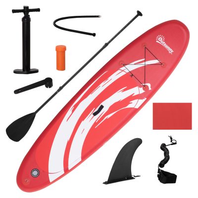 Outsunny Stand up paddle gonflable nombreux accessoires fournis PVC dim. 300L x 76l x 15H cm