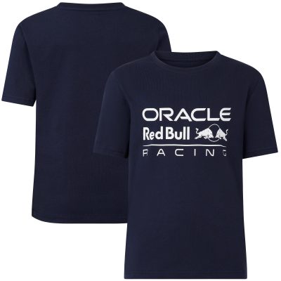 T-shirt à grand logo Oracle Red Bull Racing - Bleu marine - Enfants