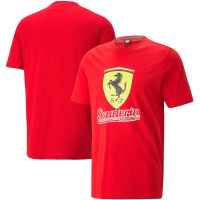 T-shirt Scuderia Ferrari Race Big Shield Heritage by Puma - Rouge