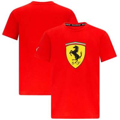 T-shirt Scuderia Ferrari Puma Large Shield - Rouge - Enfants