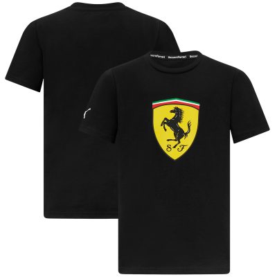 T-shirt Scuderia Ferrari Puma Large Shield - Noir - Enfants