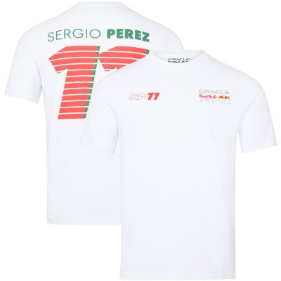 Oracle Red Bull Racing Sergio Perez Logo T-Shirt - White - Unisex