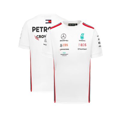 T-shirt pilote de l'équipe Mercedes AMG Petronas F1 2023 - Blanc
