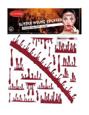 Stickers pailletés faux sang