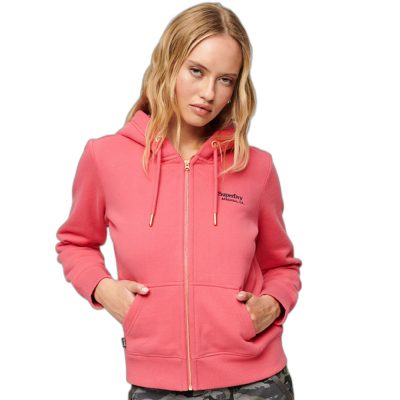 Sweatshirt à capuche zippé à logo femme Superdry Essential