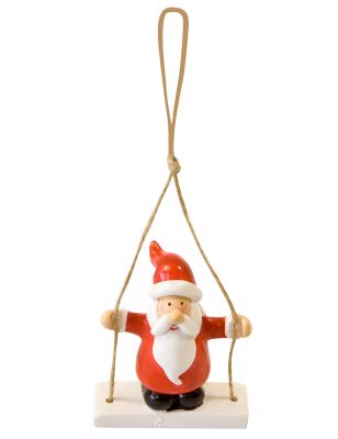 Suspension pour sapin Père-Noël sur sa balançoire 7 x 5 x 3 cm