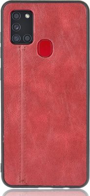 Mobigear Stitch - Coque Samsung Galaxy A21s Coque arrière - Rouge