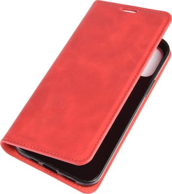 Mobigear Retro Slim - Coque Apple iPhone 12 Pro Etui Portefeuille - Rouge
