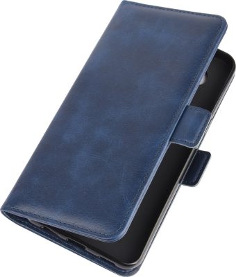 Mobigear Slim Magnet - Coque LG K51s Etui Portefeuille - Bleu