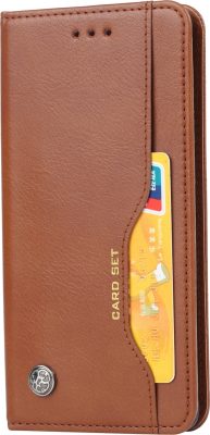 Mobigear Card Set - Coque Samsung Galaxy A41 Etui Portefeuille - Marron