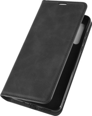 Mobigear Retro Slim - Coque Motorola Moto G8 Etui Portefeuille - Noir