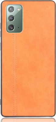Mobigear Stitch - Coque Samsung Galaxy Note 20 Coque arrière - Orange
