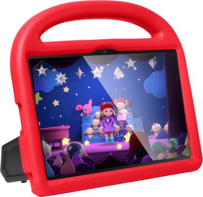 Mobigear Buddy - Coque Samsung Galaxy Tab A7 (2020) Coque de tablette pour enfants avec Poignée Enfants en EVA - Rouge