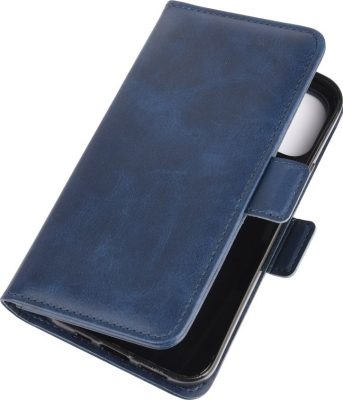 Mobigear Slim Magnet - Coque Apple iPhone 12 Mini Etui Portefeuille - Bleu