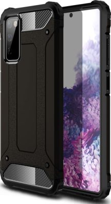 Mobigear Outdoor - Coque Samsung Galaxy S20 FE Coque Arrière Rigide Antichoc - Noir