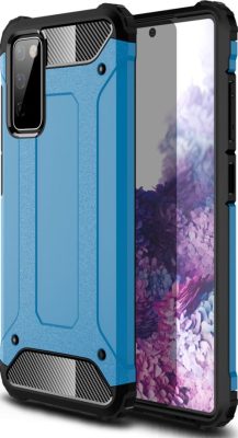 Mobigear Outdoor - Coque Samsung Galaxy S20 FE Coque Arrière Rigide Antichoc - Bleu