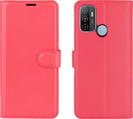 Mobigear Classic - Coque OPPO A53 Etui Portefeuille - Rouge
